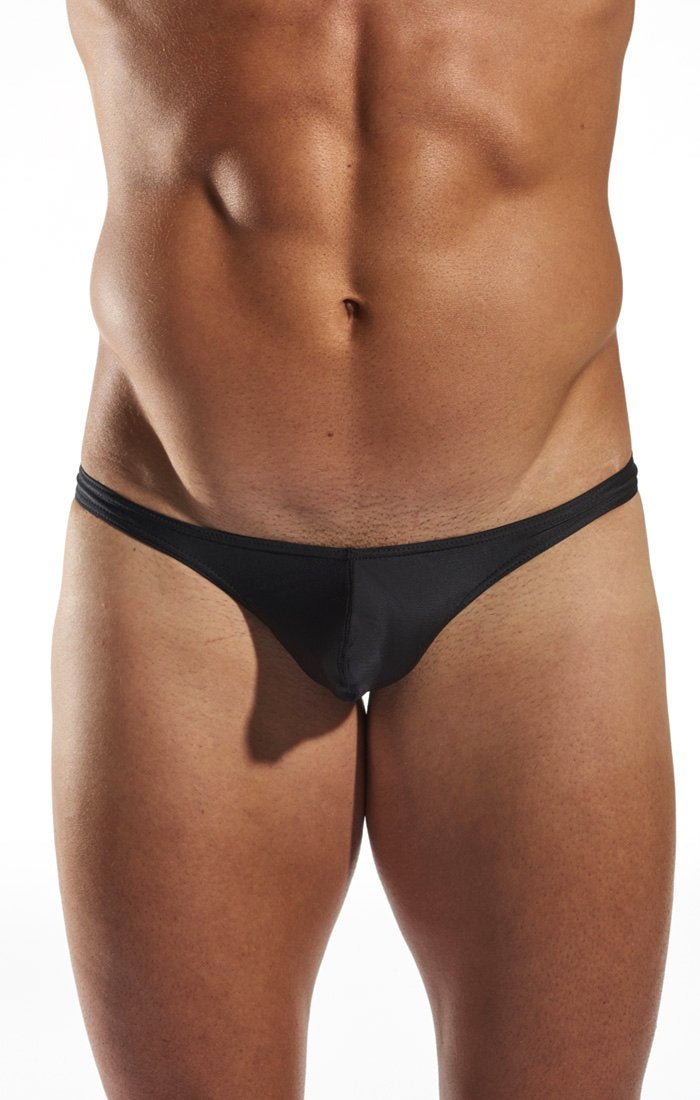 Cocksox CX22 Swimwear Thong in Jet Black front body image